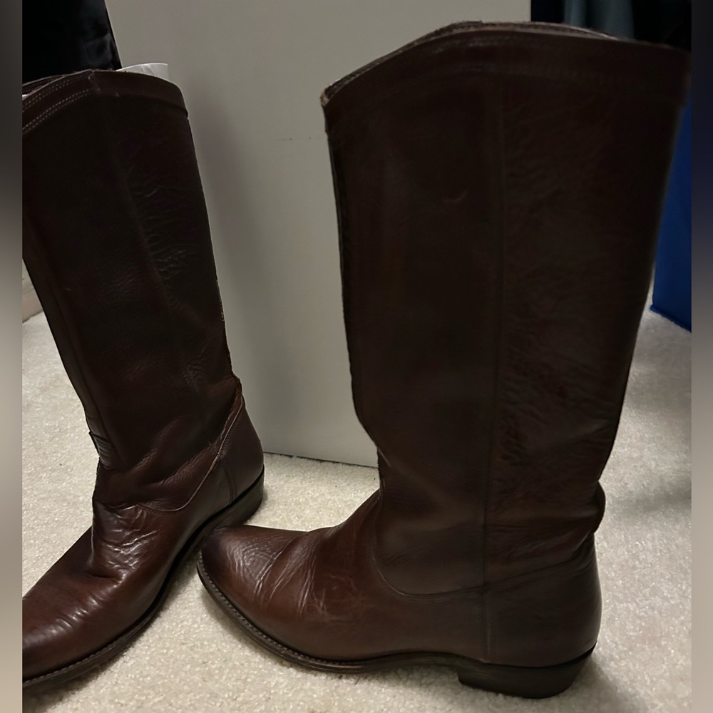 Frye Brown Leather Boots Cowboy Boots